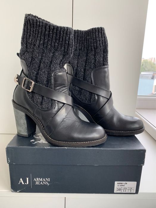Чоботи черевики Armani jeans 38 шкіра