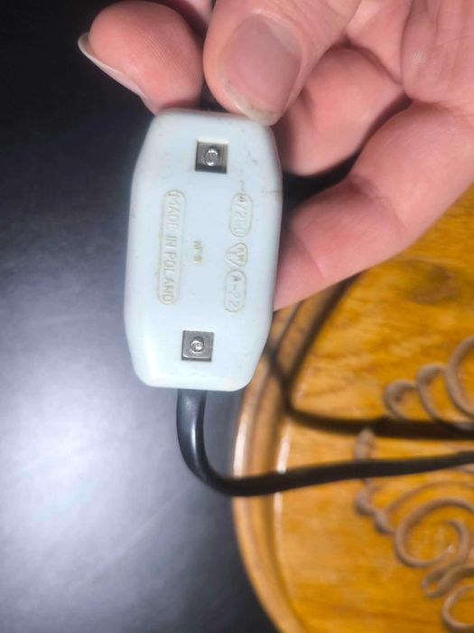 Lampka nocna dębowa z abażurem 50 cm PRL