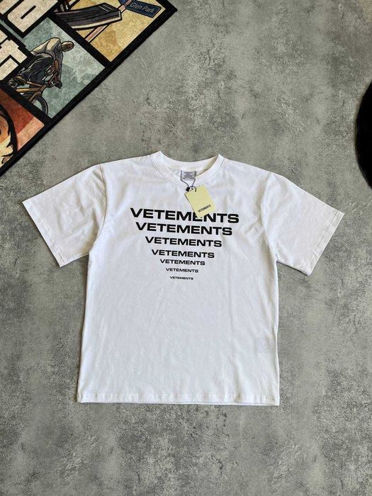 Біла Футболка Vetements з бірками (Ветмо)