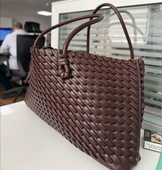 Плетена сумка в стилі Zara. Шопер