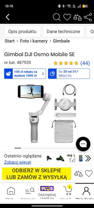 Gimbal DJI Osmo Mobile SE