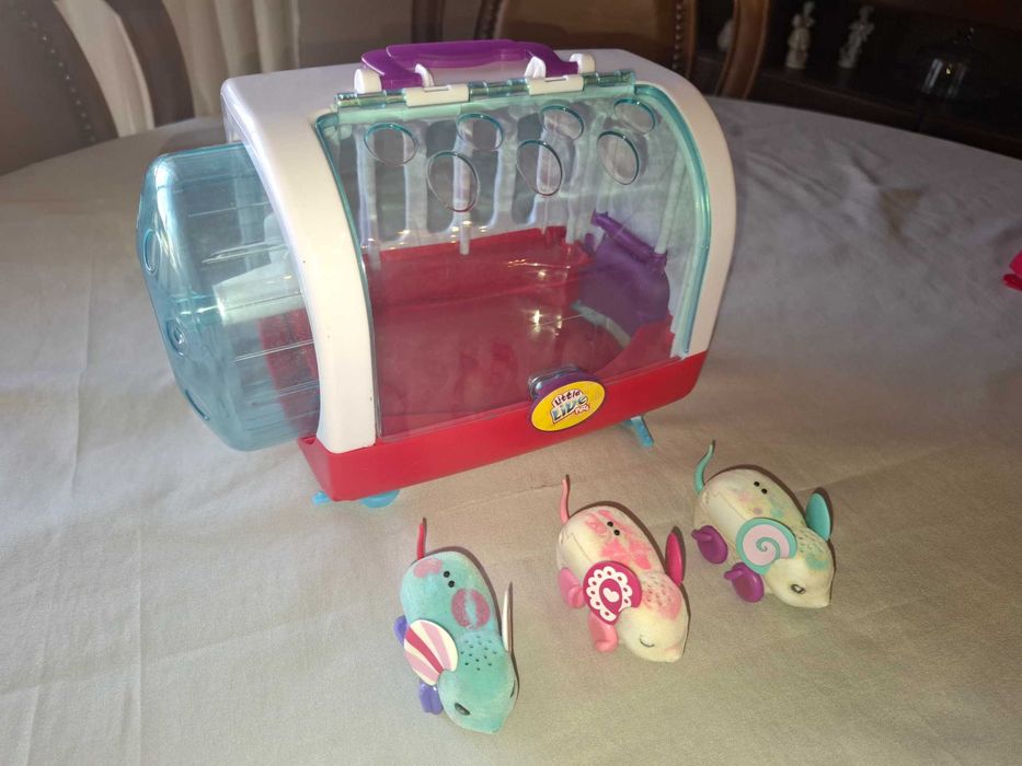 "Little Live Pets" mala, circuito e 3 hamsters