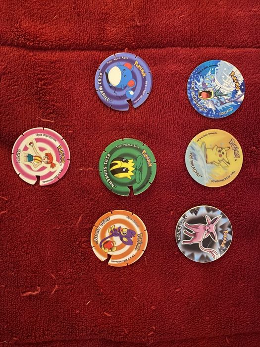 Tazos Pokemon 1, 2, 3, stiker e league