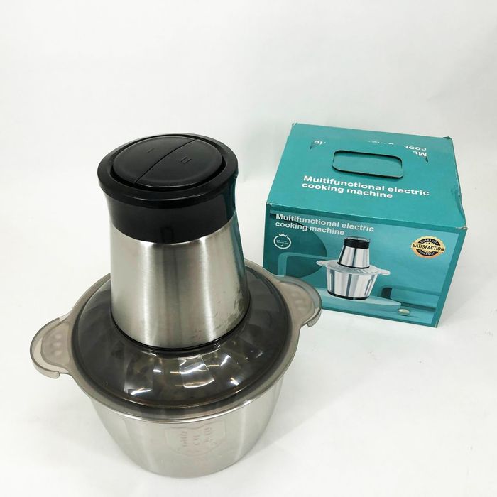 Блендер 1200 Вт кухонный комбаин с металической чашей на 2 литра