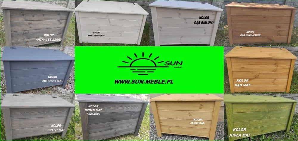 Skrzynia Kufer drewniany KOLOR 90x40x50- pokój sypialnia taras balkon