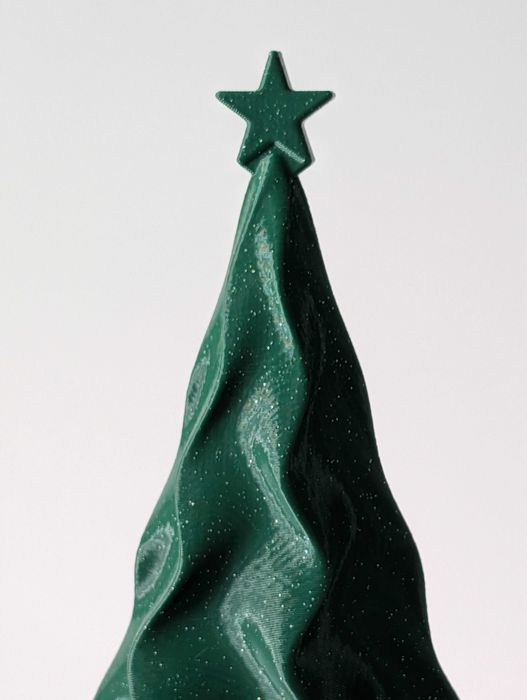 Árvore de Natal Moderna em Espiral com Brilho