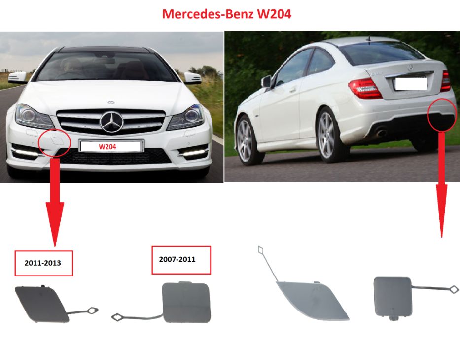 Заглушка бампера/буксировочного крюка мерседес w202/124/208/204/210