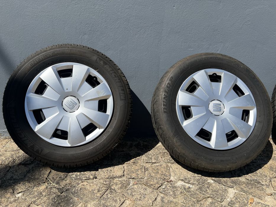 Jantes Seat 14” – Furação 5x100 com Pneus