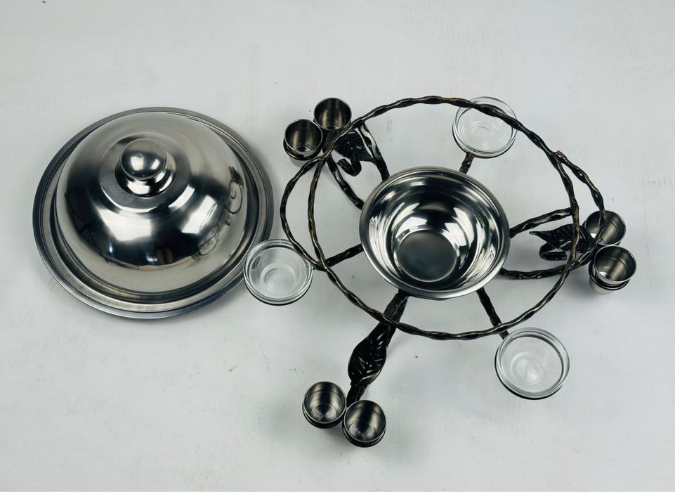 Люкс садж для подачи и разогрева мяса нержавеющая сталь