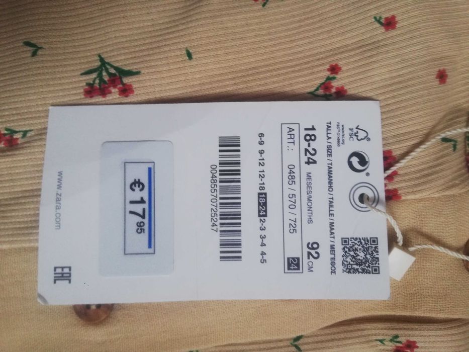 Nowa Piżama jednoczęściowa Zara 92