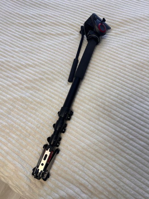 Manfrotto MVM500A — професійний флюїдний відеомонопод (як новий) + 2 чохли