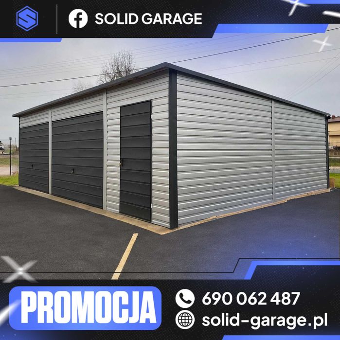 Garaż blaszany schowek na narzędzia dwa stanowiska 8x5m |10x6 9x7|