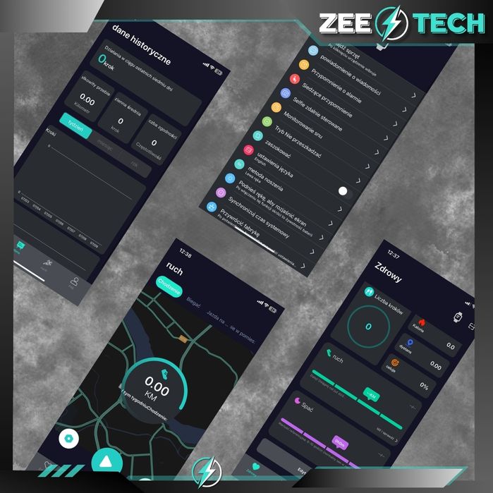 Smartwatch Męski Damski Zegarek Rozmowy J.polski Tętno Ciśnienie Tlen