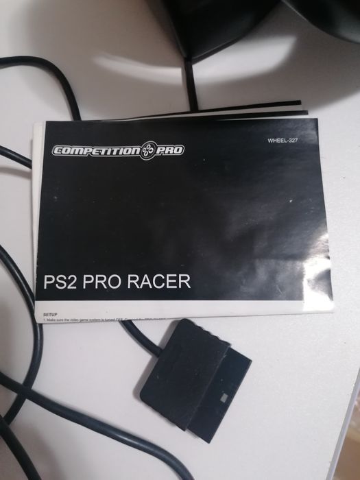 Volante + Pedais Pro Racer PS2 (com caixa)
