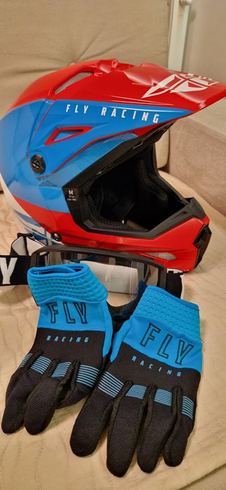 Kask motocyklowy crossowy Kinetic Racing rozm. M-57 cm. Nowy.