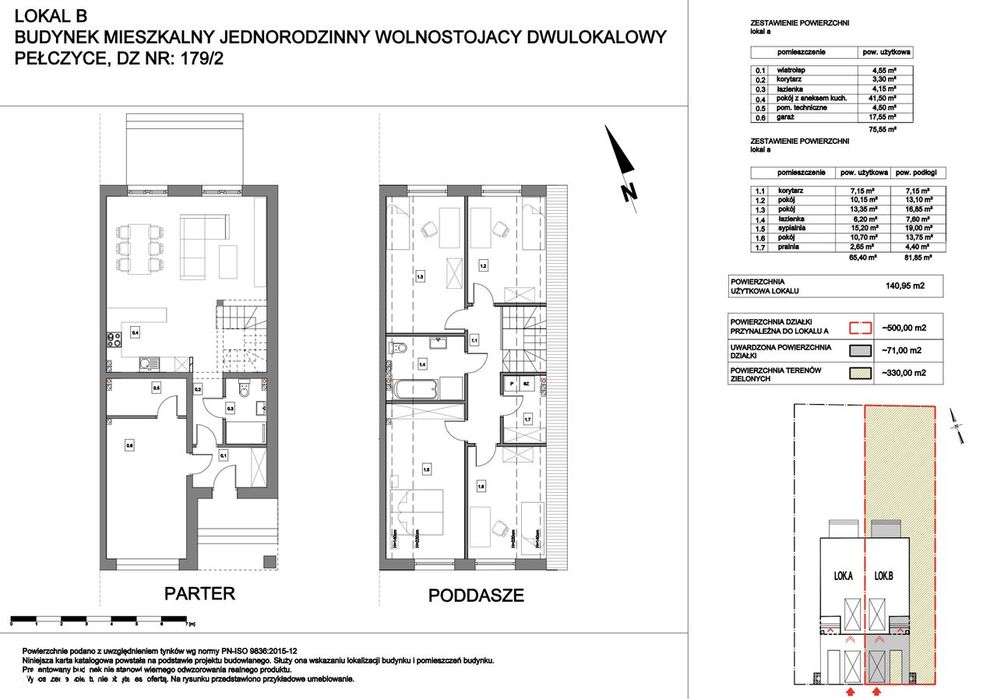 Dom 140,95 m² + ogród 330 m² - Garaż - Pełczyce