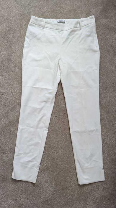 Spodnie garniturowe białe Mango