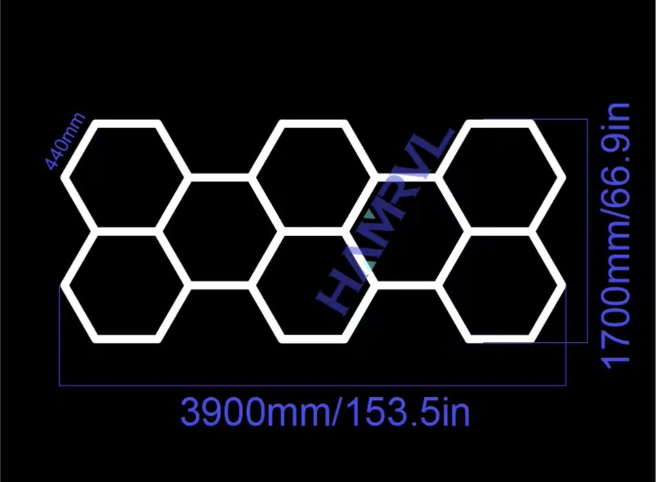 Iluminação Led Hexagonal