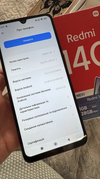 Телефон Redmi 14 c 8gb 128gb