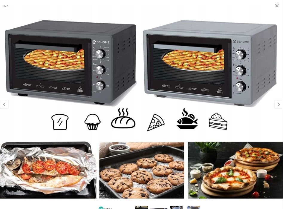 Mini piekarnik BeHome FSV38 1500W 38L Wentylowany