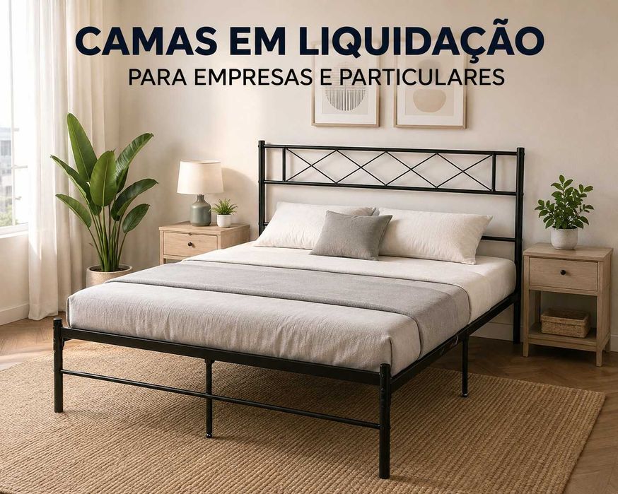 Cama nova de ferro em liquidação para empresas e particulares