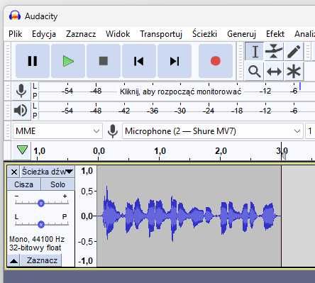 Mikrofon Shure MV7-K - kompletny zestaw w 100% sprawny USB/XLR