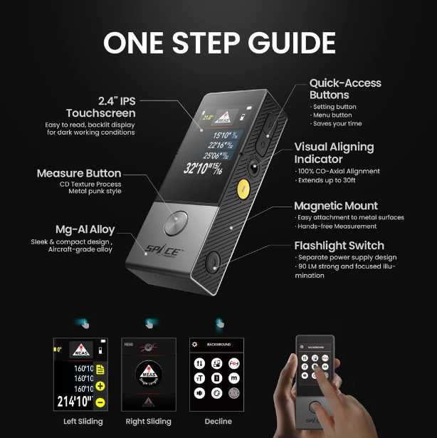 Цифровой лазерный дальномер Mileseey D9 PRO лазерна рулетка 100 м