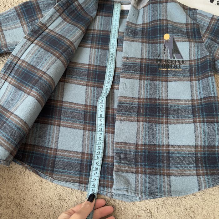 Тепла картата сорочка від Zara 116-122 см (куртка-рубашка з капюшоном)