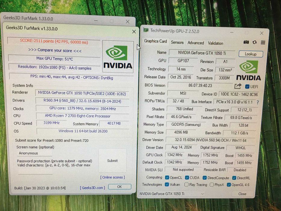 Komputer I5 9400f+B360+1050ti+ssd