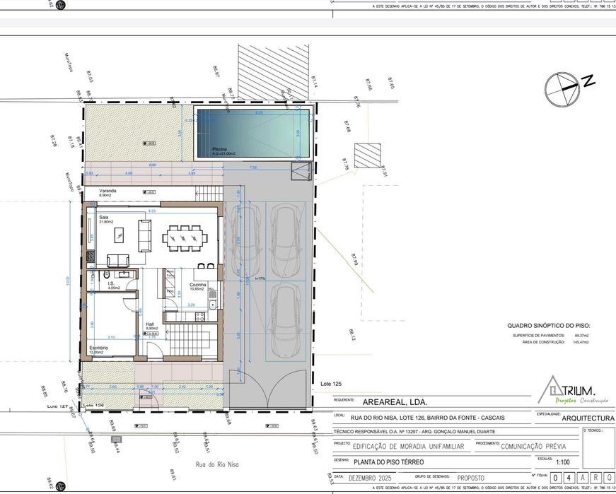 Terreno urbano projeto aprovado moradia   ,Caparide são domingos  rana