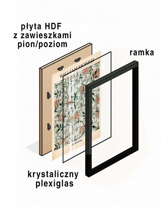 Plakat w białej ramie mdf - 40x50 cm - Anioł 2-0713
