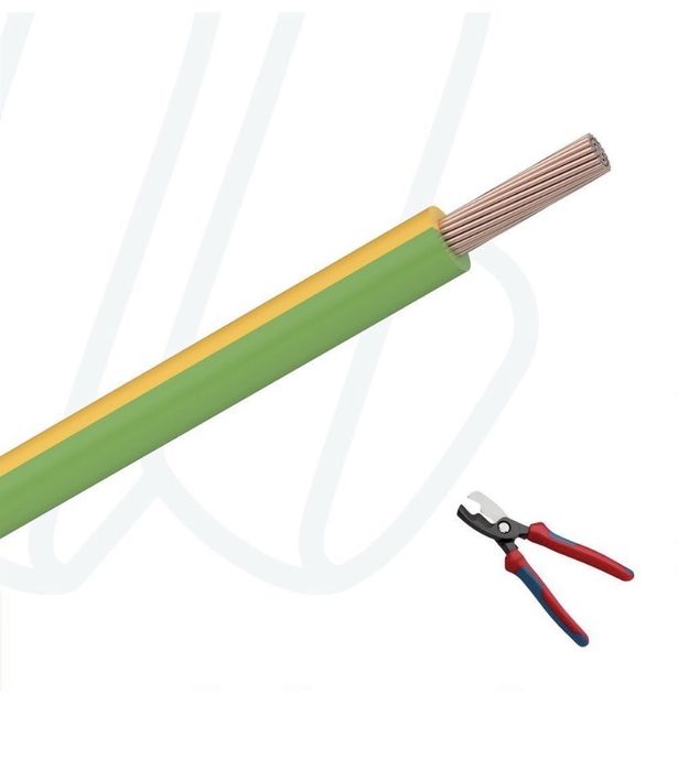 Провід H07V-K 1X6 жовто-зелений ,Європеського гатунку