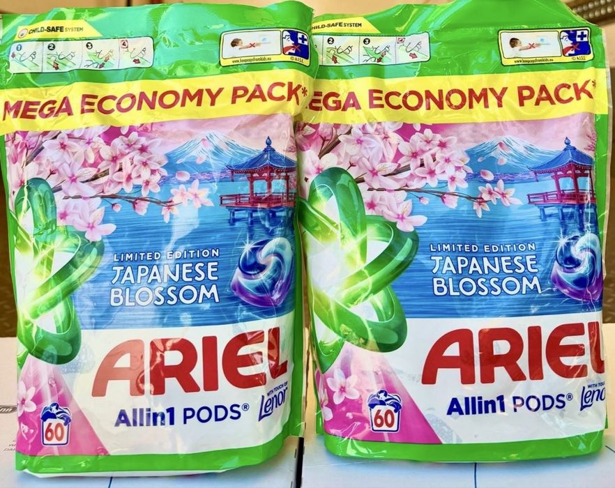Капсулы для стирки Ariel 3в1 россыпью горный родник