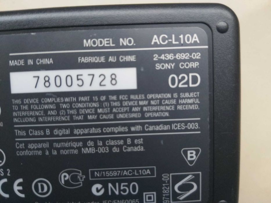 Adapter AC-L10A Zasilacz ORYGINAŁ SONY