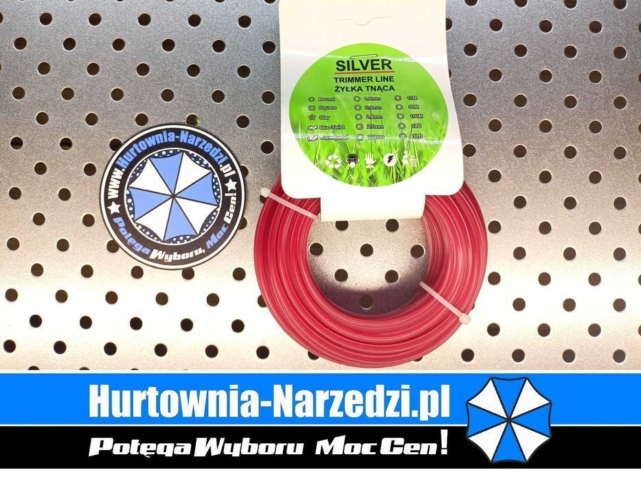 Żyłka do cięcia trawy gwiazdka 2,7 mm x 15 m żyłka tnąca do trawy