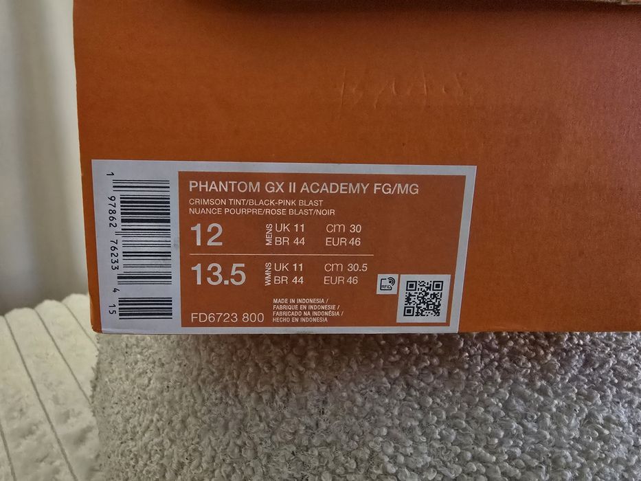 Korki piłkarskie lanki Nike Phantom GX II Academy FG/MG 46 30cm - Gwarancja