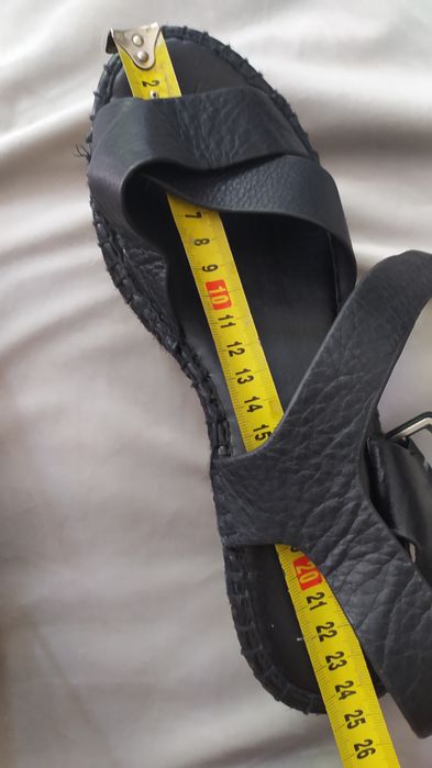 Nowe czarne, skórzane espadryle, sandały roz. 40