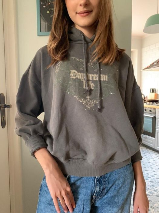 Bluza zielona z nadrukiem