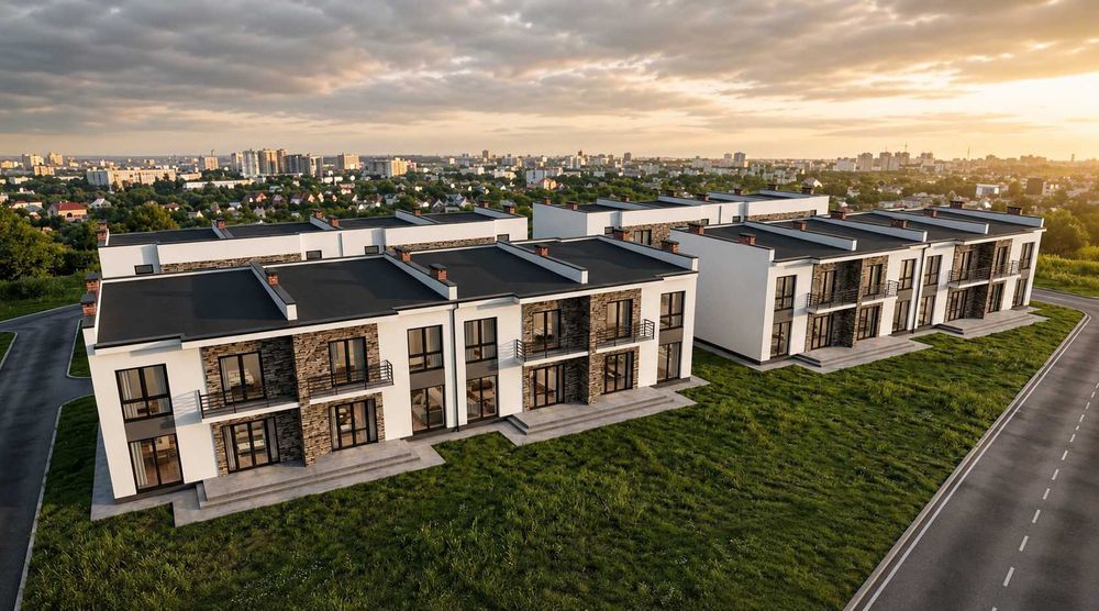 цегляний таунхаус 144 к2 в крихівцях з розтермінуванням  ГАЗ всі комунікації РОЗТЕРМІНУВАННЯ