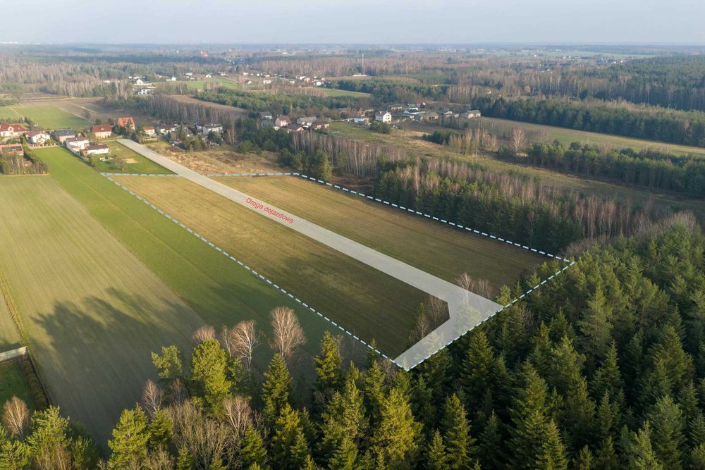 Działki budowlane od 1100 m2 gm.Rokiciny/Chrusty Nowe  MPZP