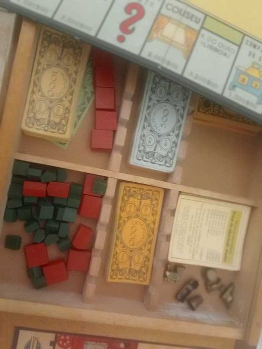 monopoly vintage, caixa de madeira, hasbro 2004