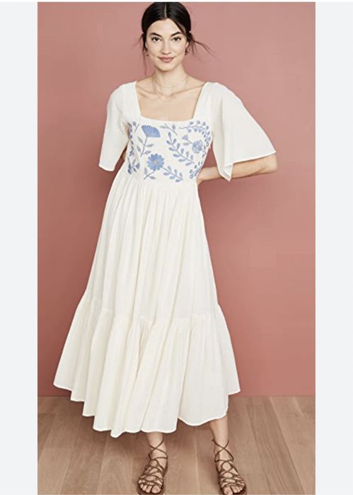 Шикарне, довге, плаття, сукня, довге, вишите