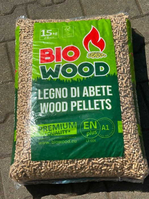 Pellet drzewny BIO WOOD 15kg  EN PLUS A1