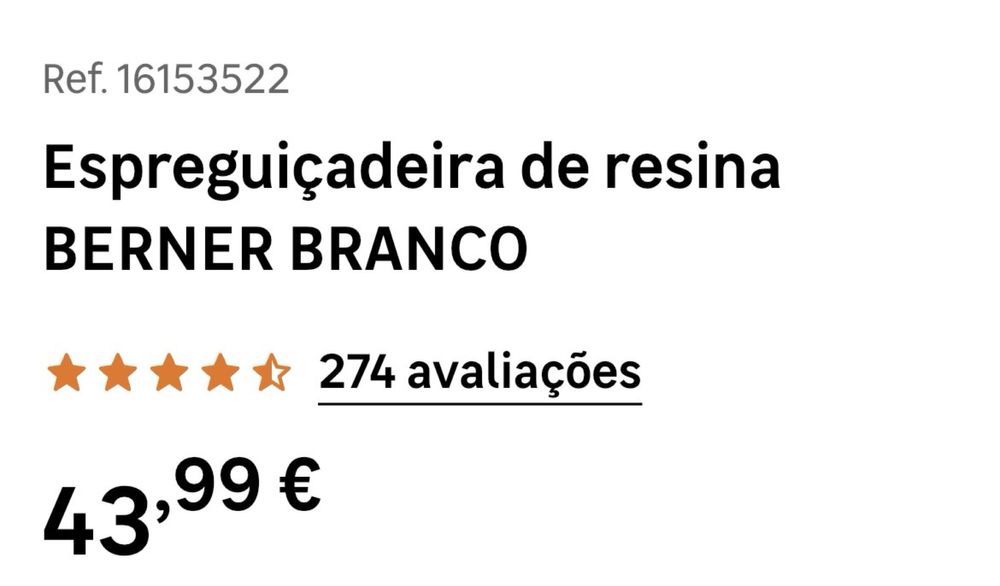 Espreguiçadeira + colchão espuma