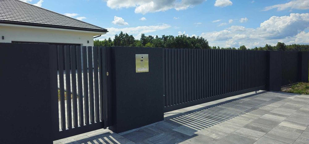 Ogrodzenie pionowe, grzebieniowe, pionowy panel - ALUMINIUM