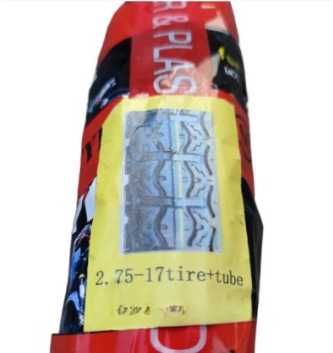 Шина з камерою 2.75-17 трасова для мотоцикла Альфа Дельта