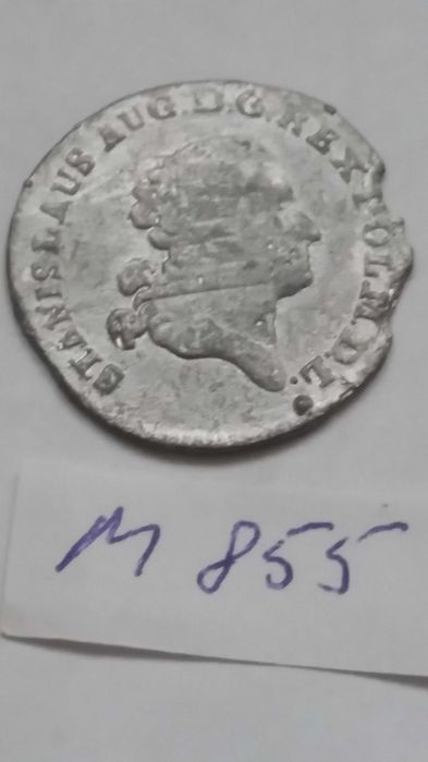 G M855, stara moneta kopia złotówka Poniatowski 4 grosze 1766