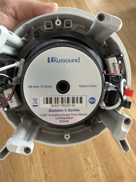 Głośnik sufitowy stereo Russound 5.25”, 75 Wat