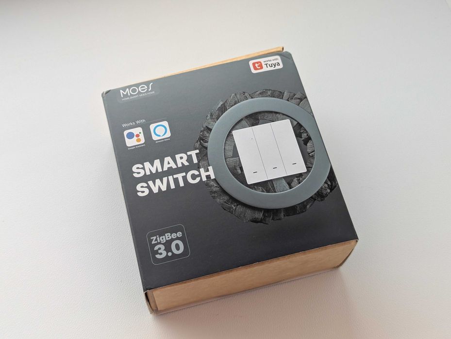 Розумний вимикач світла настінний Smart switch MOES ZigBee