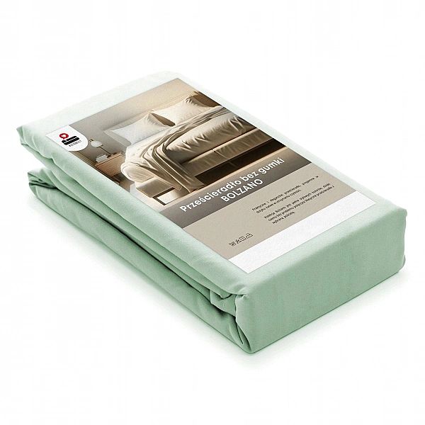 Prześcieradło 160x210 tradycyjne SATYNA BAWEŁNIANA Bolzano MIĘTOWE